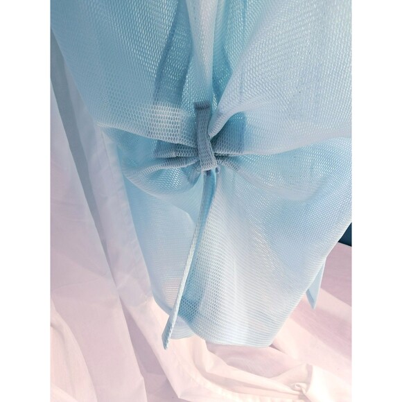 Blue Mesh Kimono Sleeves Flowy Stretch Boho Cover Up Womens One Size Aruba - Picture 6 of 9